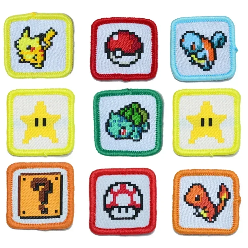 

Pokémon Patches Cartoon Anime Embroidered on Clothes Fusible Patch Garment Jacket Pants DIY Accessories Sewing Decoration Gifts