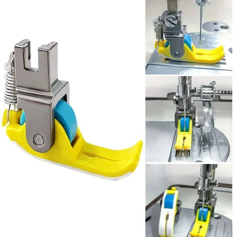 Narrow Roller Presser Foot For Singer Brother Juki Industrial Single Needle Lockstitch Sewing Machine Accessories