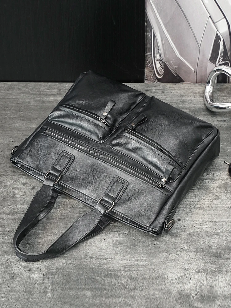 

Faionable Korean Sle Men's Single oulder Bag Casual Leisure File Bag Handheld Bag Busin Horizontal Document Bag