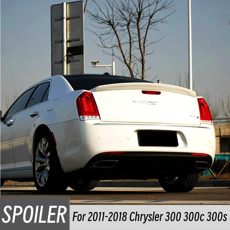 Rear Trunk Lid Boot Ducktail Lip Spoiler Wings For 2011-2018 Chrysler 300 300c 300s Black White Carbon Exterior Accessories Part