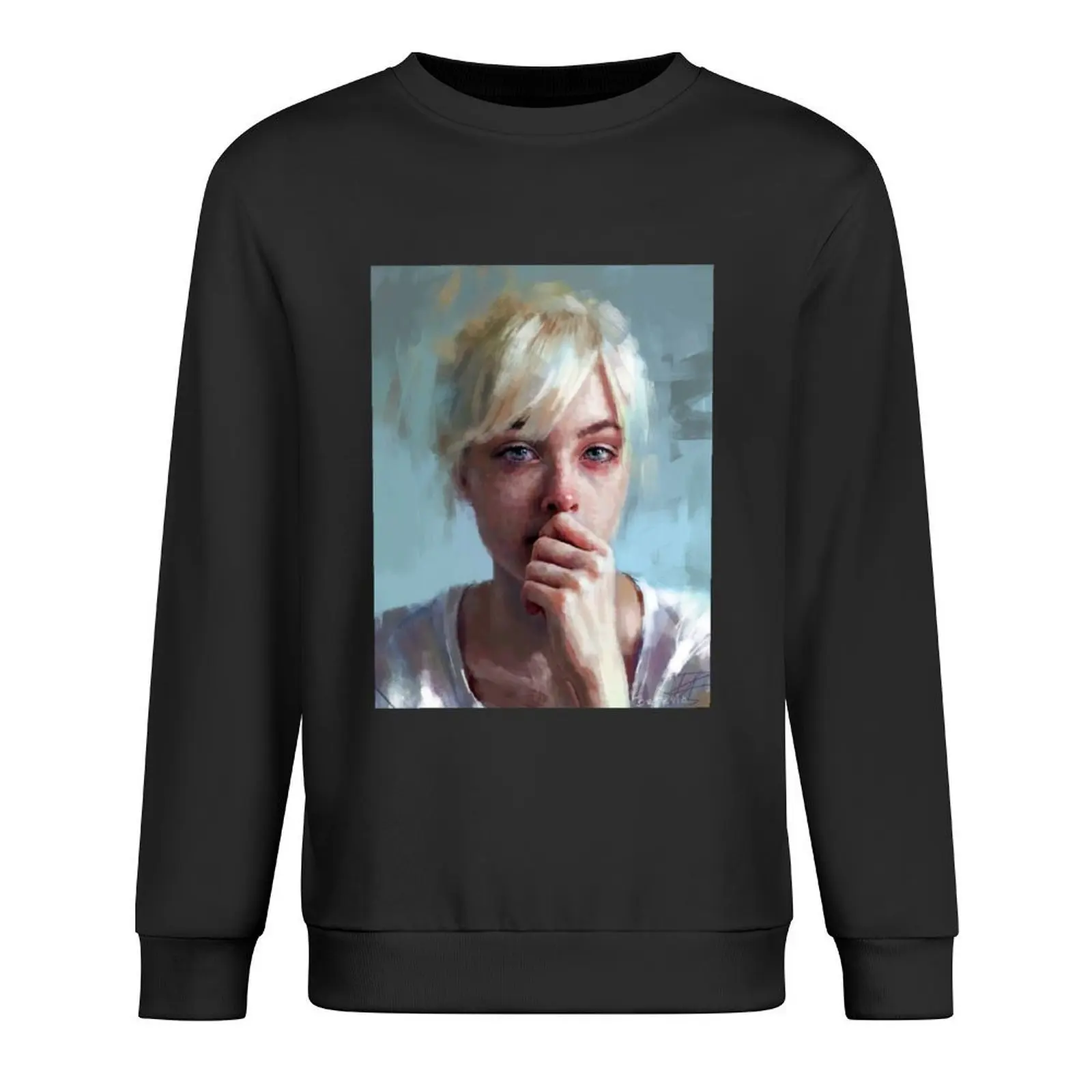 

crying portrait ~ painting ~ prints Pullover men's clothes autumn jacket men men's clothing sweatshirts