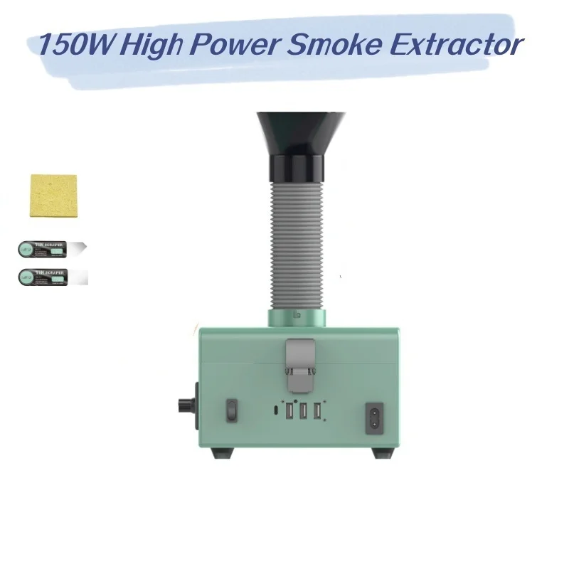 SIKO SK-102 Solder Iron Smoke Absorbe ESD Fume Extractor Smoking Instrument With 3PCS Addition Activated Carbon Filter Sponge