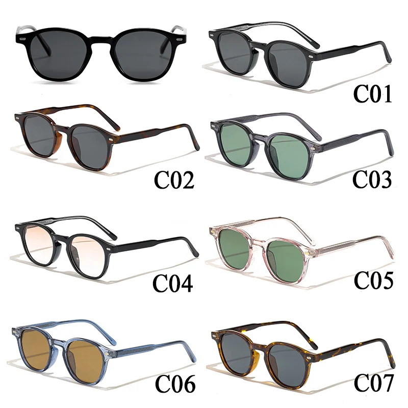 HBK Klassische einfache lässige runde TR-Rahmen polarisierte Sonnenbrille Männer Frauen Outdoor Party Urlaub Reisen Fahren Dekore Foto Requisiten – Detail 4