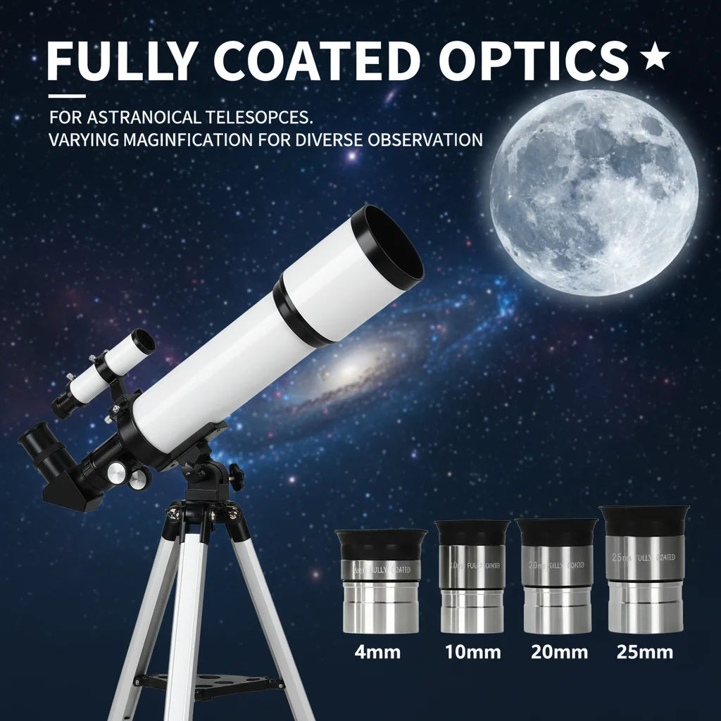 1.25 Inch Astronomical Telescope Eyepiece Fully Coated Optical Glass Monocular Telescope Eyepiece 4mm,10mm,20mm,25mm Eyepiece