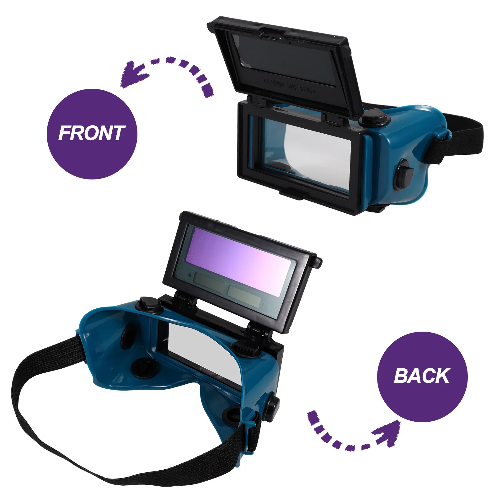 نظارات لحام الوجه متابعة قابل للتعديل عقال المضادة للخدش حماية التهوية لحام طحن قطع لحام #6