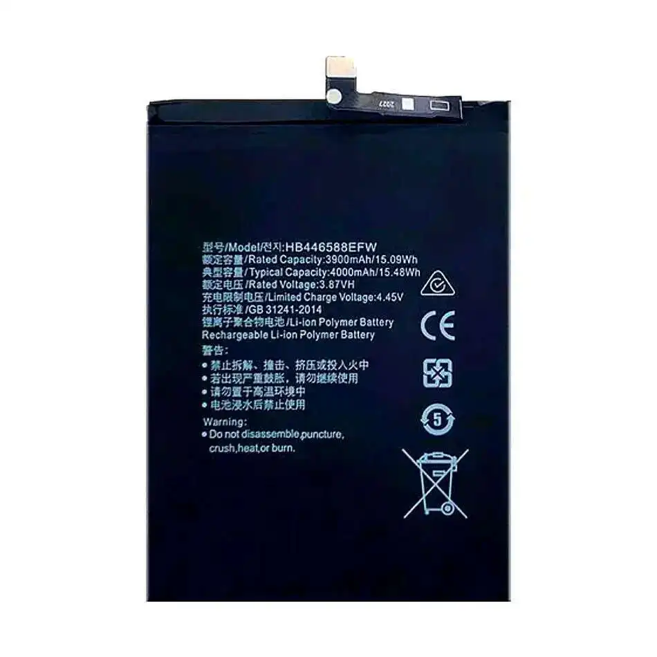 

HB446588EFW Аккумулятор мобильного телефона для Huawei Honor X20 SE 5G Chl-AN00 4000 мАч Прочный Надежная мощность