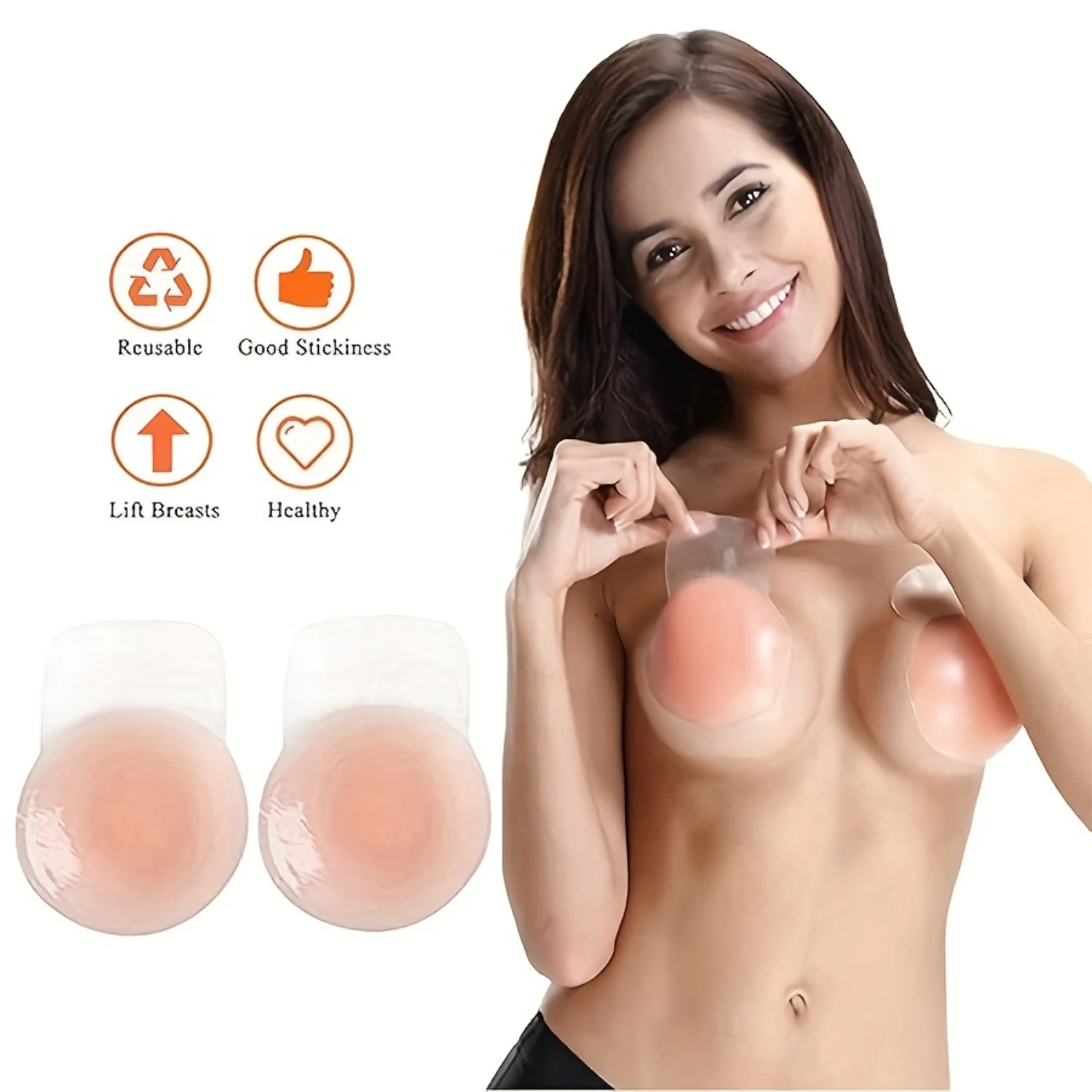 Reusable Lifting Nipple Covers, Strapless  Self-adhesive Breast Pasties, Women's Lingerie & Underwear Accessories