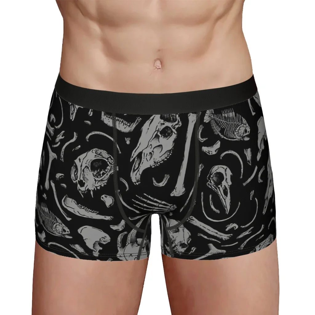 Bones  Underpants Homme Panties Men's Underwear Sexy Shorts Boxer Briefs