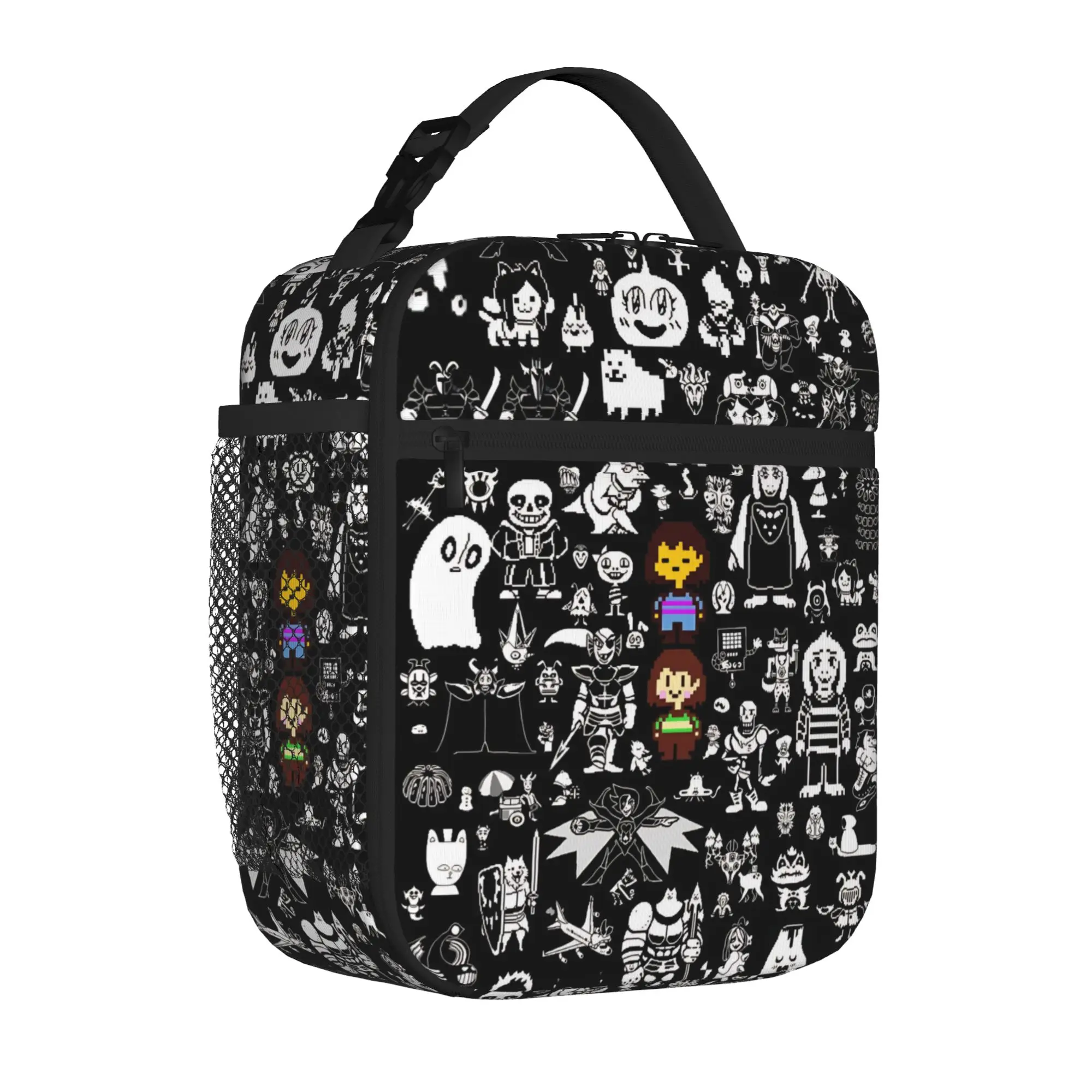 Undertale Sans Skeleton Thermal Insulated Lunch Bag Game Cartoon Anime Portable Food Container Bags Thermal Cooler Lunch Boxes