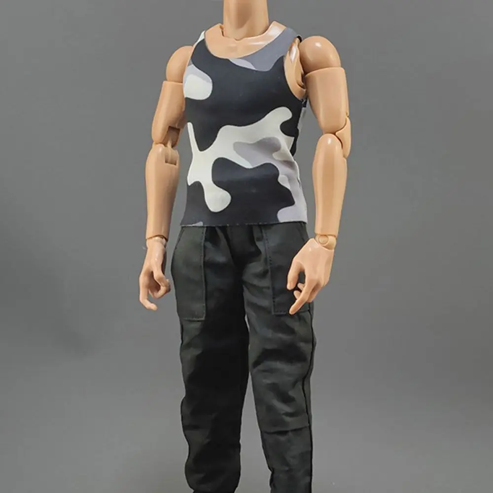 Hiking Clothes For 12"Action  1/6 Miniature Clothing Soldier Casual T-shirt Soldier Figure Accessory  Sports Bottom