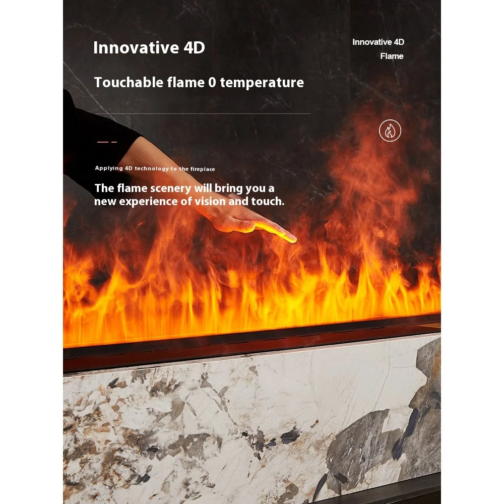 Decorative vapor Fireplace Led Light 3d Water Steam Atomization Electric Fireplace App Remote Built in 3d Electric Fireplace