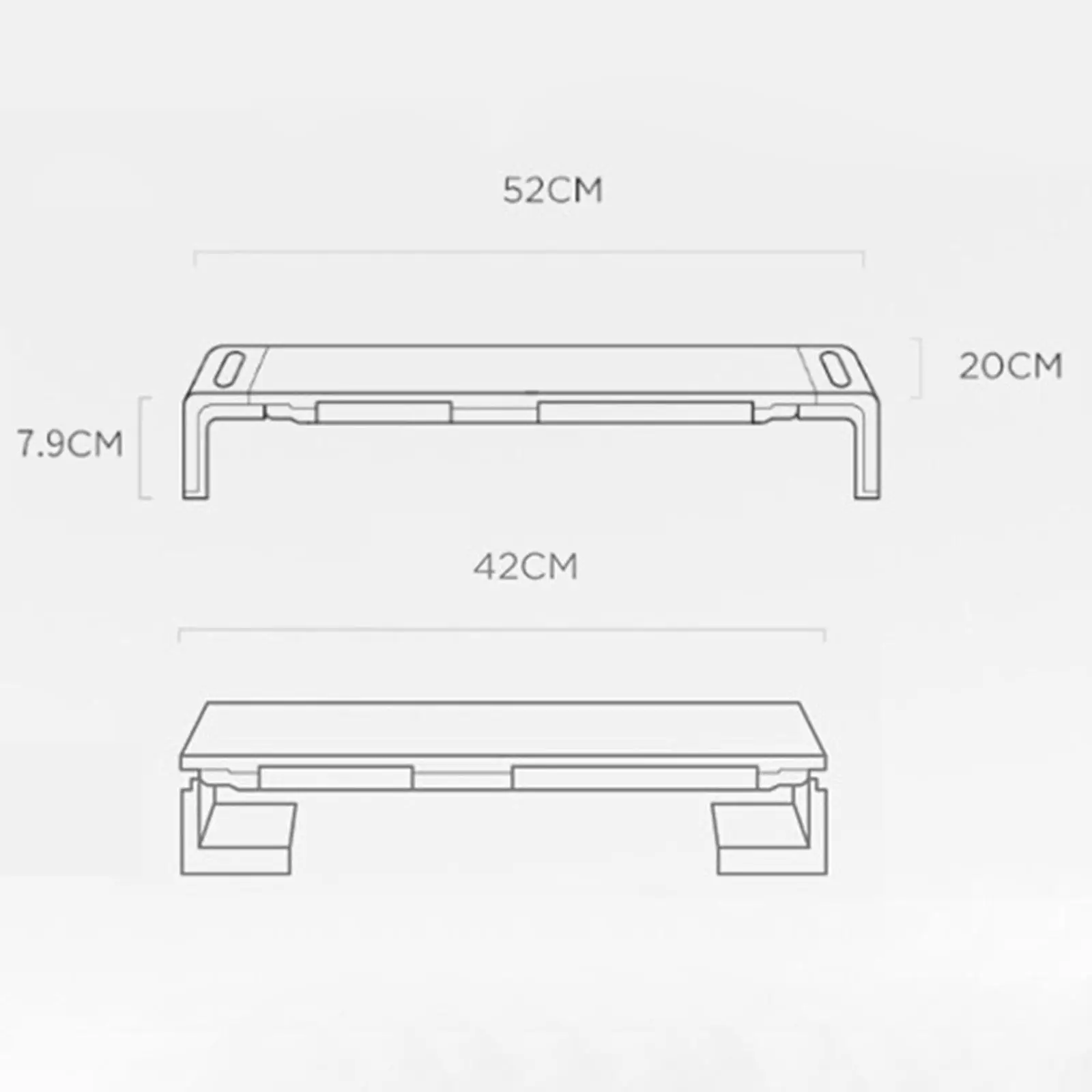 Desktop Monitor Stand Riser Ergonomic Multifunctional Phone Holder Computer Stand for Computers Monitors Printers Laptop Desktop