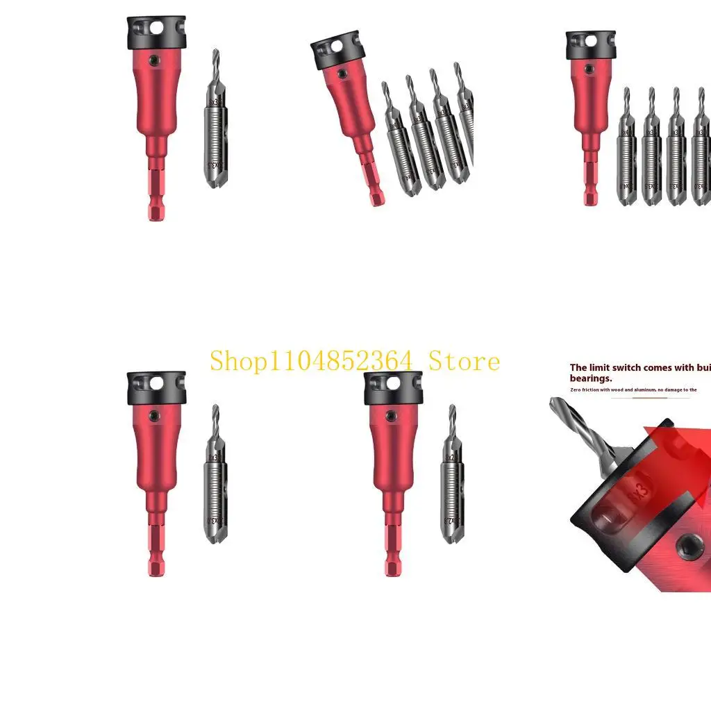 

652F Multiple Material Countersink Tool with 45 Degree Convertible Head and Double Diameter 8mm 10mm Drill Bits