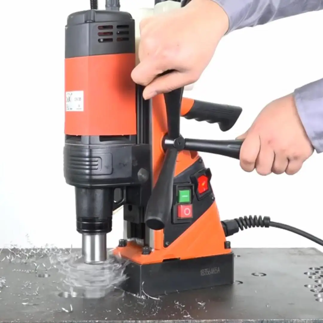 Neue 220V Magnetbohrmaschine DX-35 Industrielle Tischbohrmaschine Kleine Tragbare Elektromagnetische Eisenabsorbierende Bohrmaschine