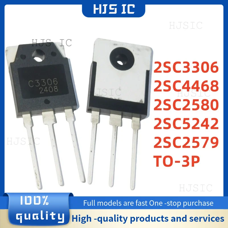 5 uds nueva calidad 2SC3306 C3306 2SC4468 C4468 2SC2580 C2580 2SC5242 C5242 2SC2579 C2579 TO-3P transistores electrónica electrónica