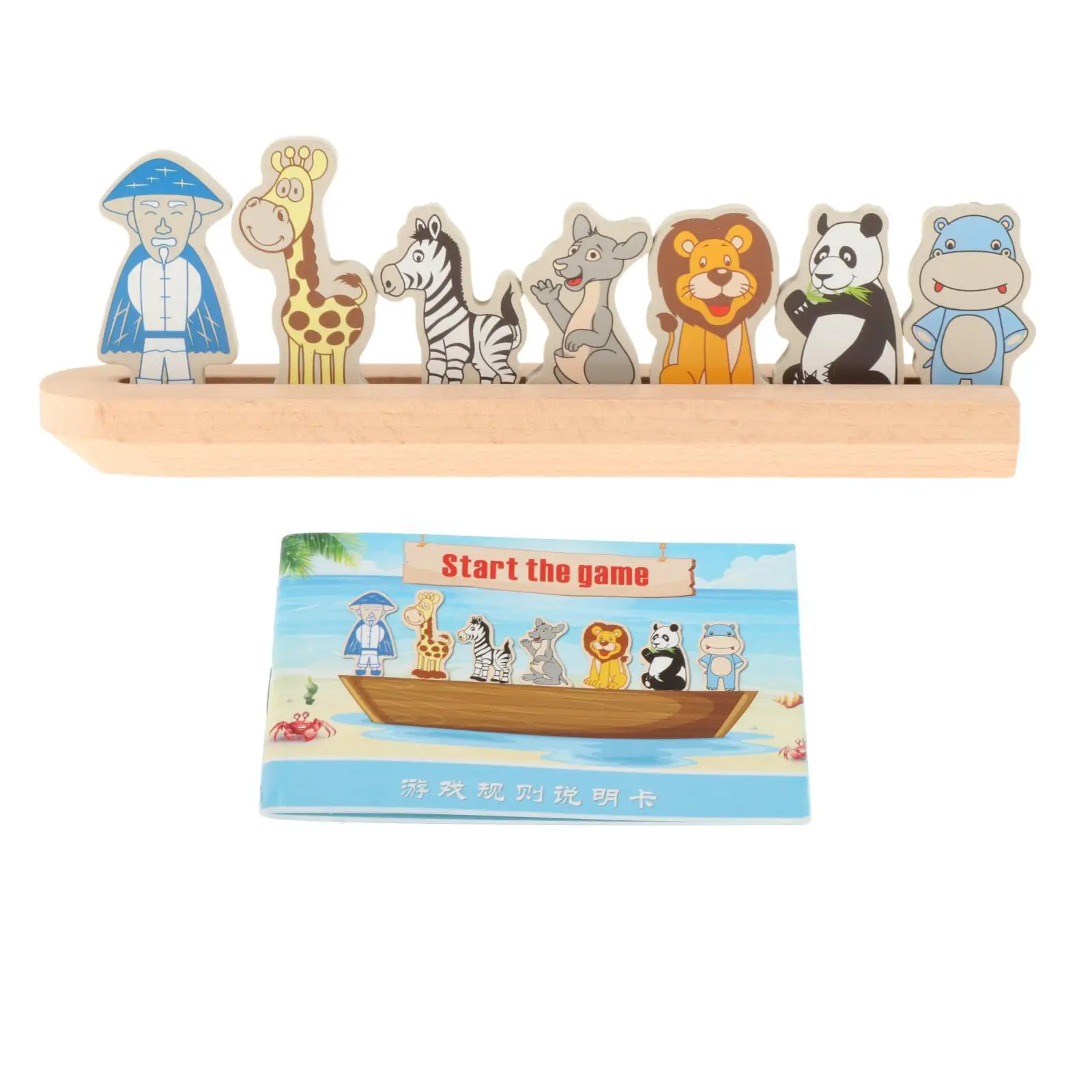 Wooden Building Blocks Toy Practice Motor Skills Toy Animals Deisgn for Age 3+