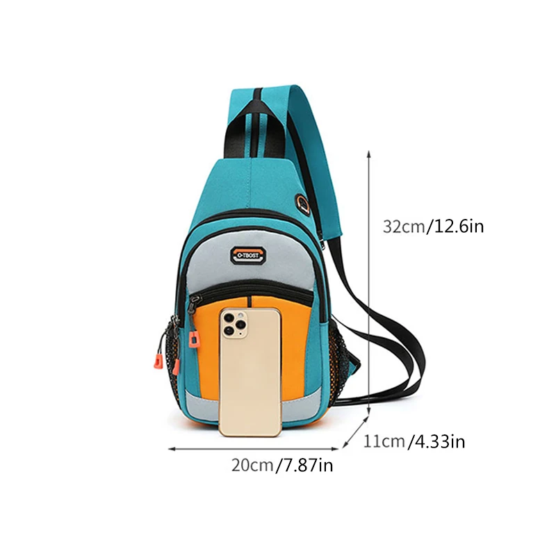 Brusttasche für Männer und Frauen kann mit einer Schulter und zwei Schulter Cross body Multifunktion rucksack getragen werden. Mode Brusttasche