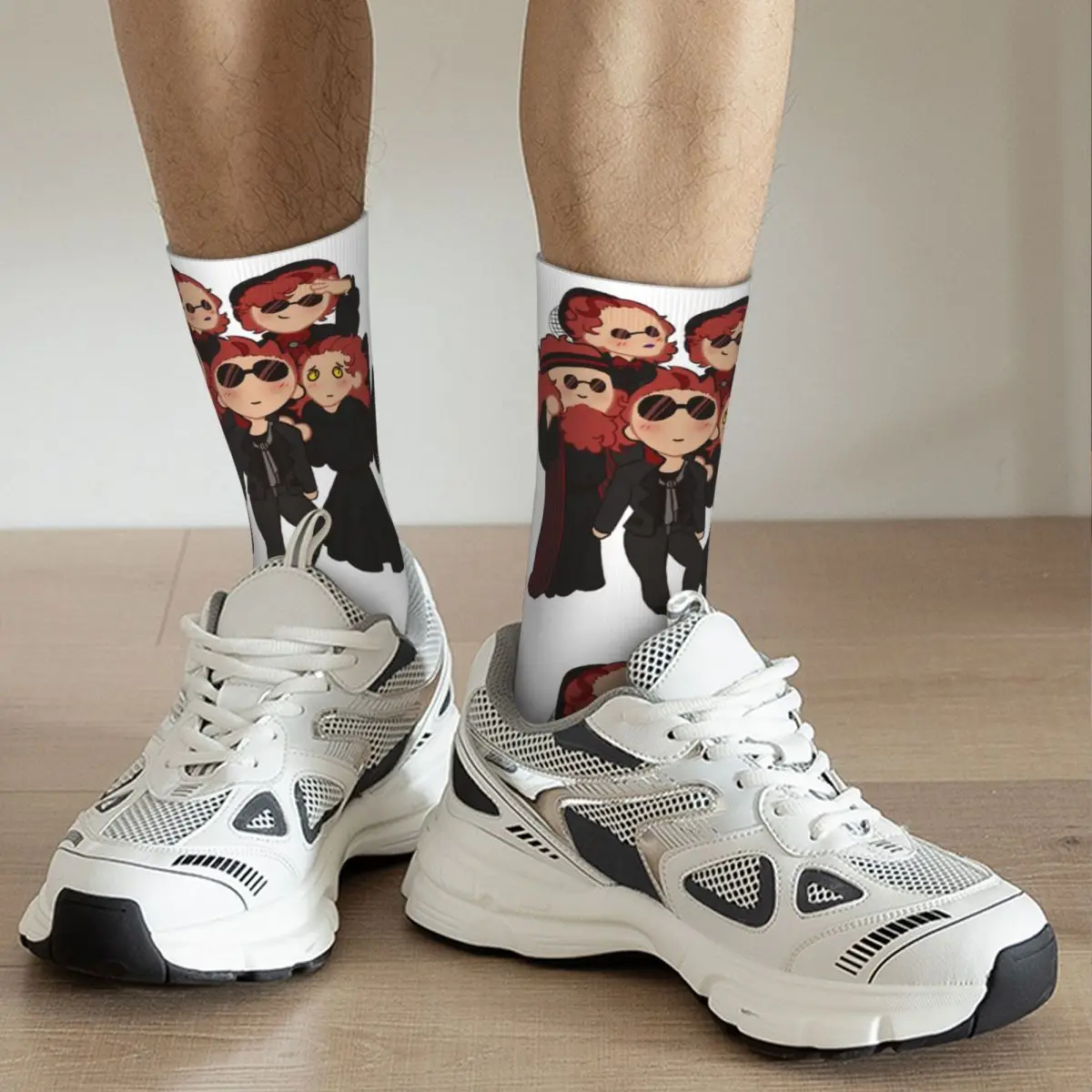 Happy Funny Male Men Socks Harajuku Good Omens Sock Demons Sport Women\'s Stockings Spring Summer Autumn Winter