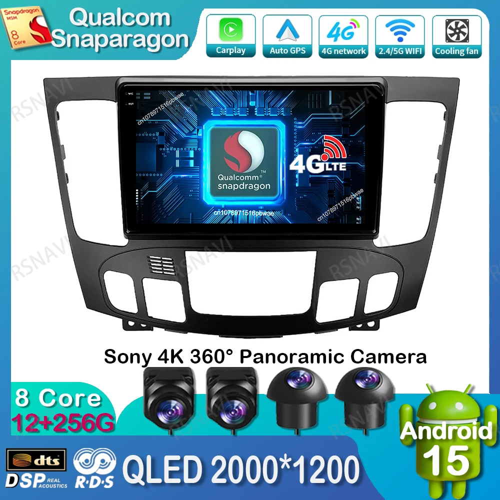 

Android 15 Car Radio For Hyundai Sonata NF 2008 - 2010 Wireless Carplay Auto GPS QLED Stereo 4G LTE BT DSP Viedo Player Qualcomm