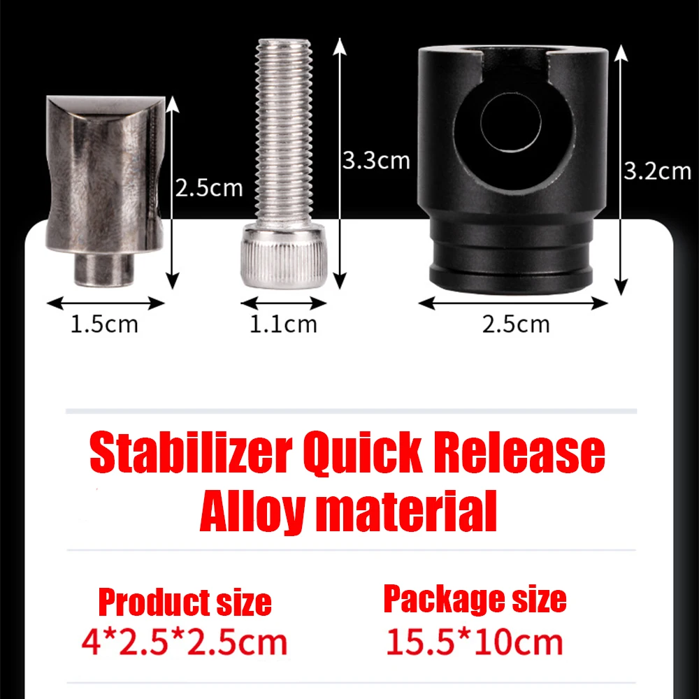 Compound Bow Stabilizer Quick Disconnect Mounting Bracket Adapter Shock Absorber Balancing Archery Hunting Accessories