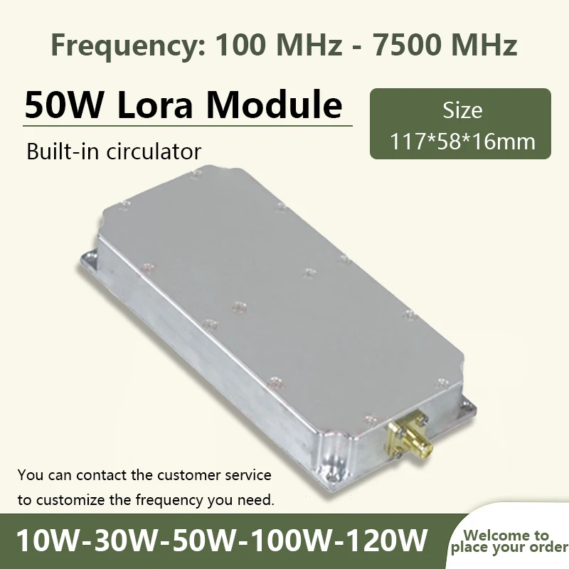 

Модуль Lora 50 Вт — цифровой модуль с функцией петли 100–3000 МГц, 3000–6000 МГц, 600–7500 МГц, 1,2 ГБ, 1,5 ГБ, 2,4 ГБ, 5,2 ГБ,8 ГБ