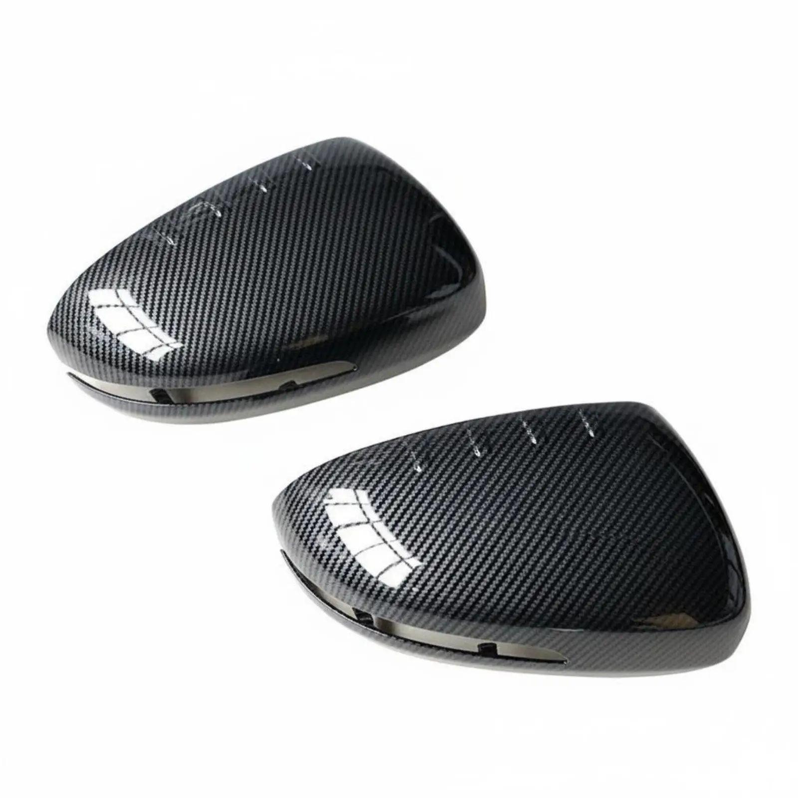 ABS Plastic Car Side Mirror Cover Carbon Fiber Look for Kia K5 K3 K4 K2 Aerodynamic Bullhorn Design Replacement