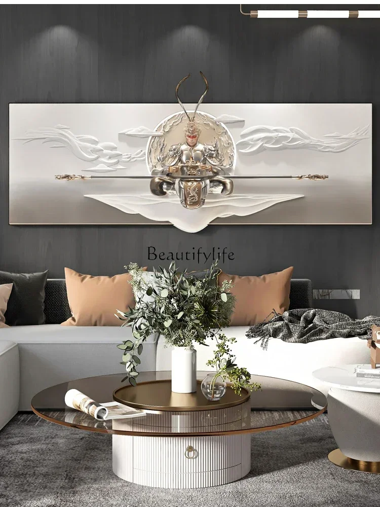 Fight to defeat Buddha living room decorative sofa background wall painting luminous three-dimensional hanging painting