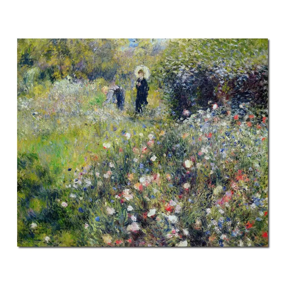 

Impressionist Landscape Canvas Art Woman with a Parasol Handmade Pierre-Auguste Renoir Painting Modern Artwork Living Room Decor