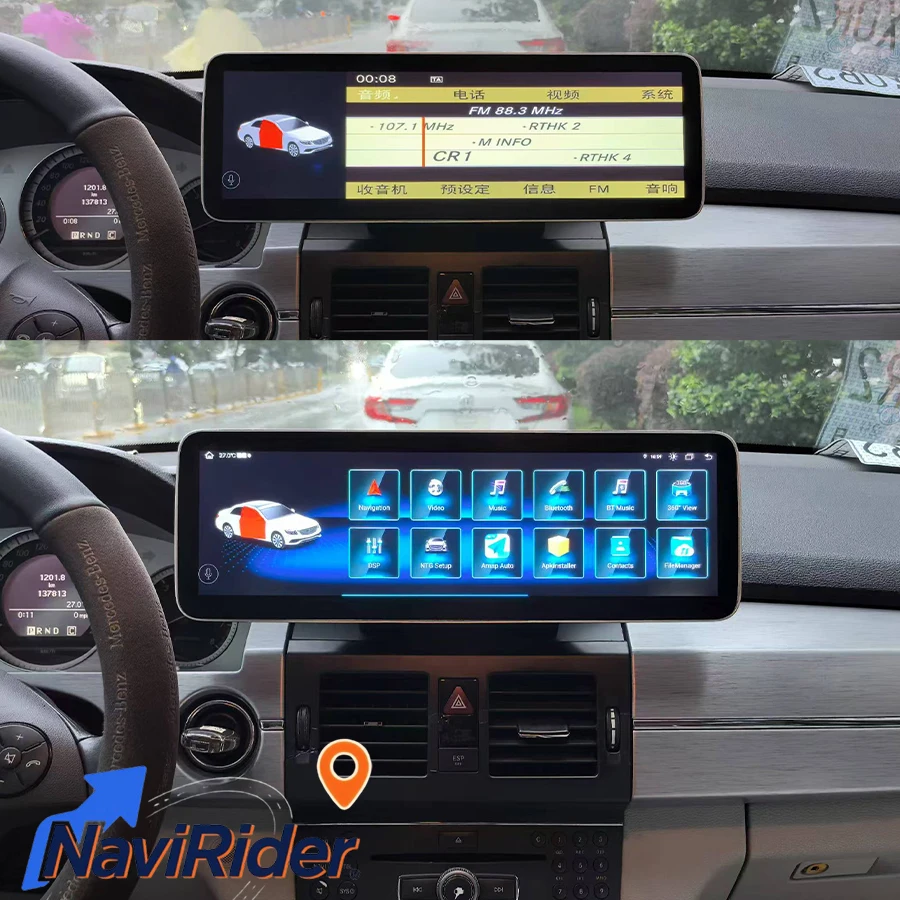 Reproductor Multimedia Android Auto 14,9 "para Mercedes Benz GLK 280 GLK300 GLK350 GLK260 GLK200 X204 GLK 2019-2015 Radio de coche Carplay