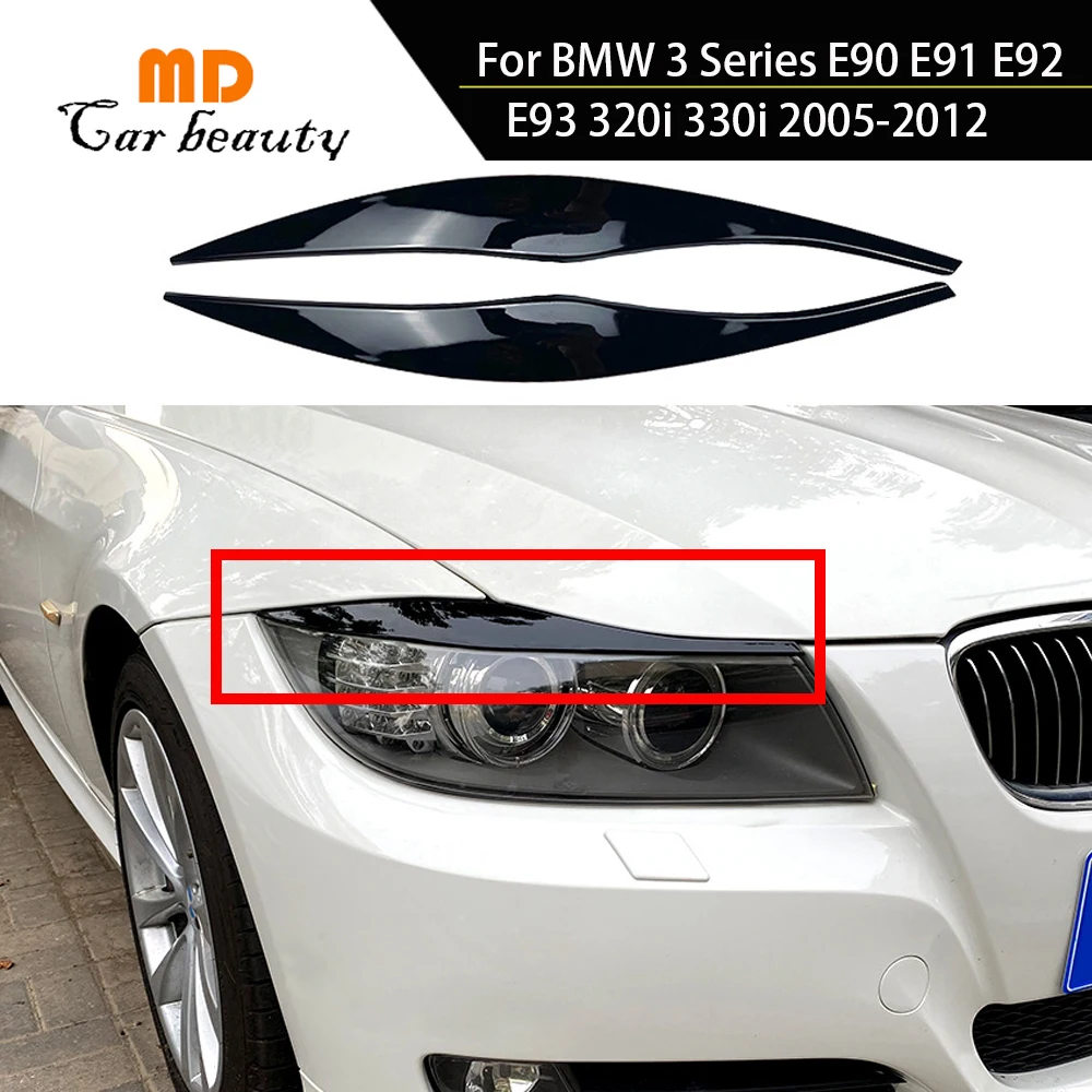 

For BMW 3series E90 E91 E92 330i 320i Headhlights Cover Trim 2005 Headlight Eyelid Eyebrow Brow Car Front Head Light Lid Lamp