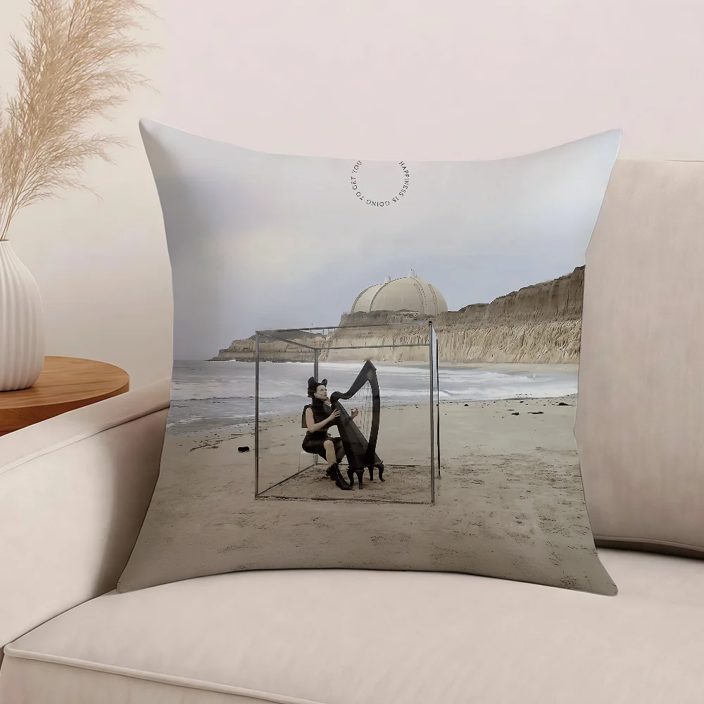 غطاء وسادة من Singer allie x Happiness ls Going to Get You، وسائد مكتبية مناسبة لغطاء الوسادة المزخرف لغرفة نوم السيارة