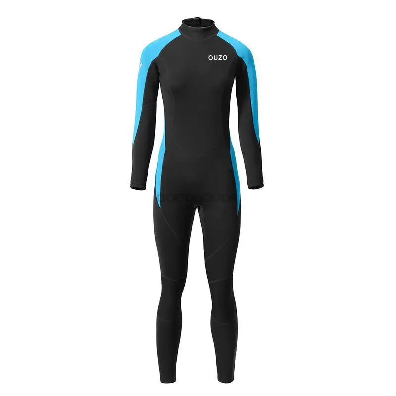 

1.5MM Wetsuit Women Long Sleeve One-piece Rash Guard Diving Skin Swimwear Skins Front Zipper Surf Swim Full Body Snorkel Suit