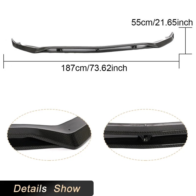 Carbon Fiber Front Bumper Lip Spoiler for Mercedes-Benz GLE Class C292 GLE63 AMG 2015-2018 Front Bumper Lip Splitters 4PCS FRP