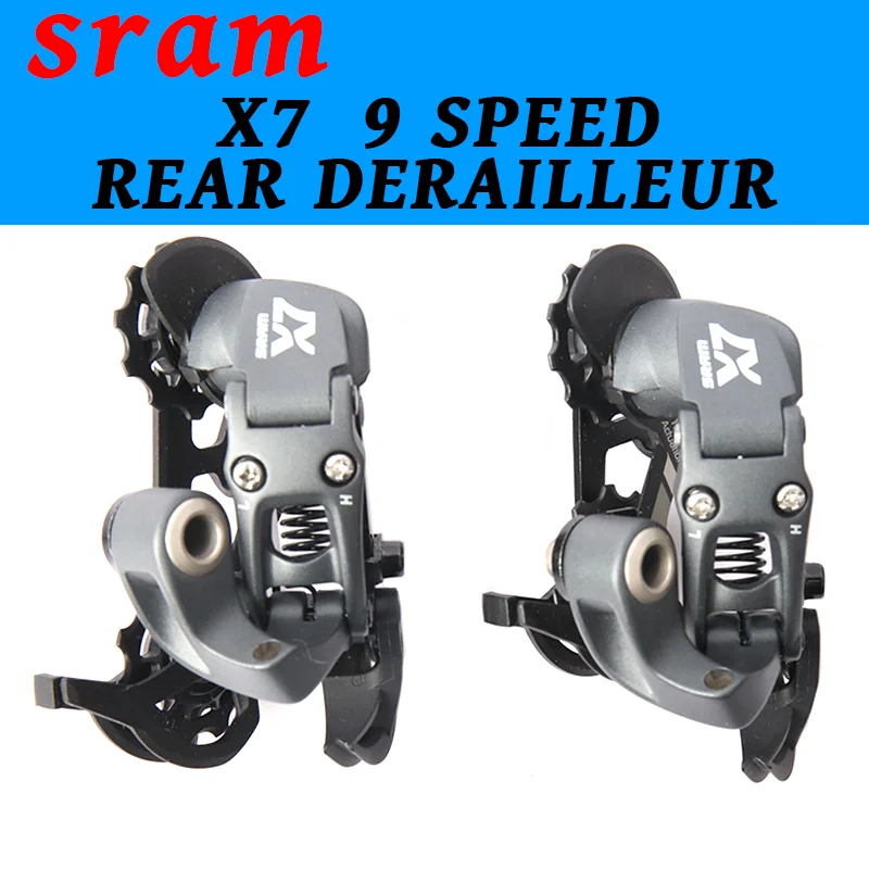 SRAM X7 REAR DERAILLEUR 9SPEED REAR DERAILLEUR  short OR Medium CAGE MTB /FOLDING  bike Groupset Bike Kit