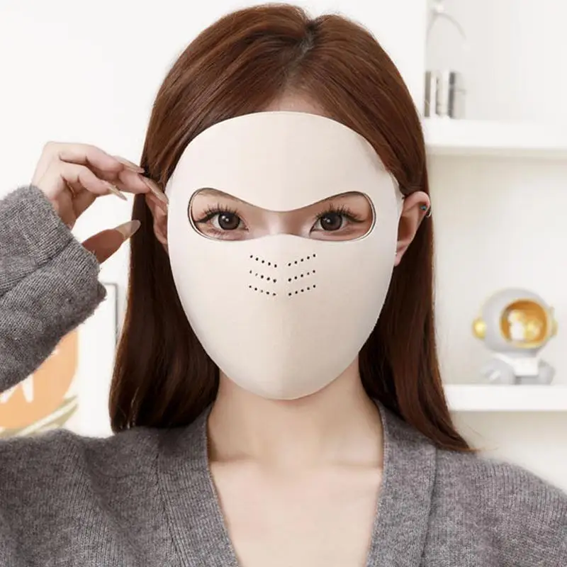 Maschera riscaldante invernale a pieno facciale Maschera lavabile Maschera antipolvere traspirante senza traccia Maschera da equitazione addensata Sci da equitazione all'aperto