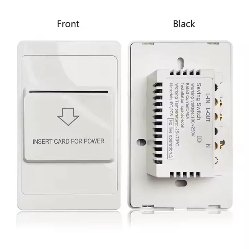 

10pcs Smart Management Energy Saving Switches For Hotel Low Frequence 125K Use T57card/ID Card 100-250V Wide Voltage 40A