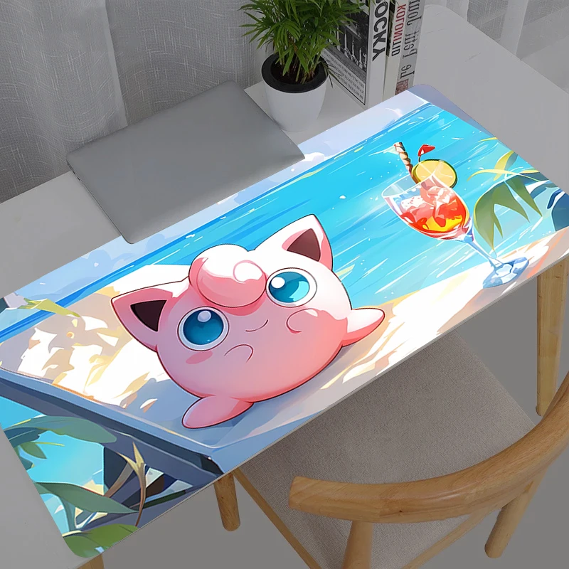 Mouse pad para jogos pokemon pikachu acessórios novo gabinete gamer pc tapete de mesa grande xxl teclado tablet mousepad