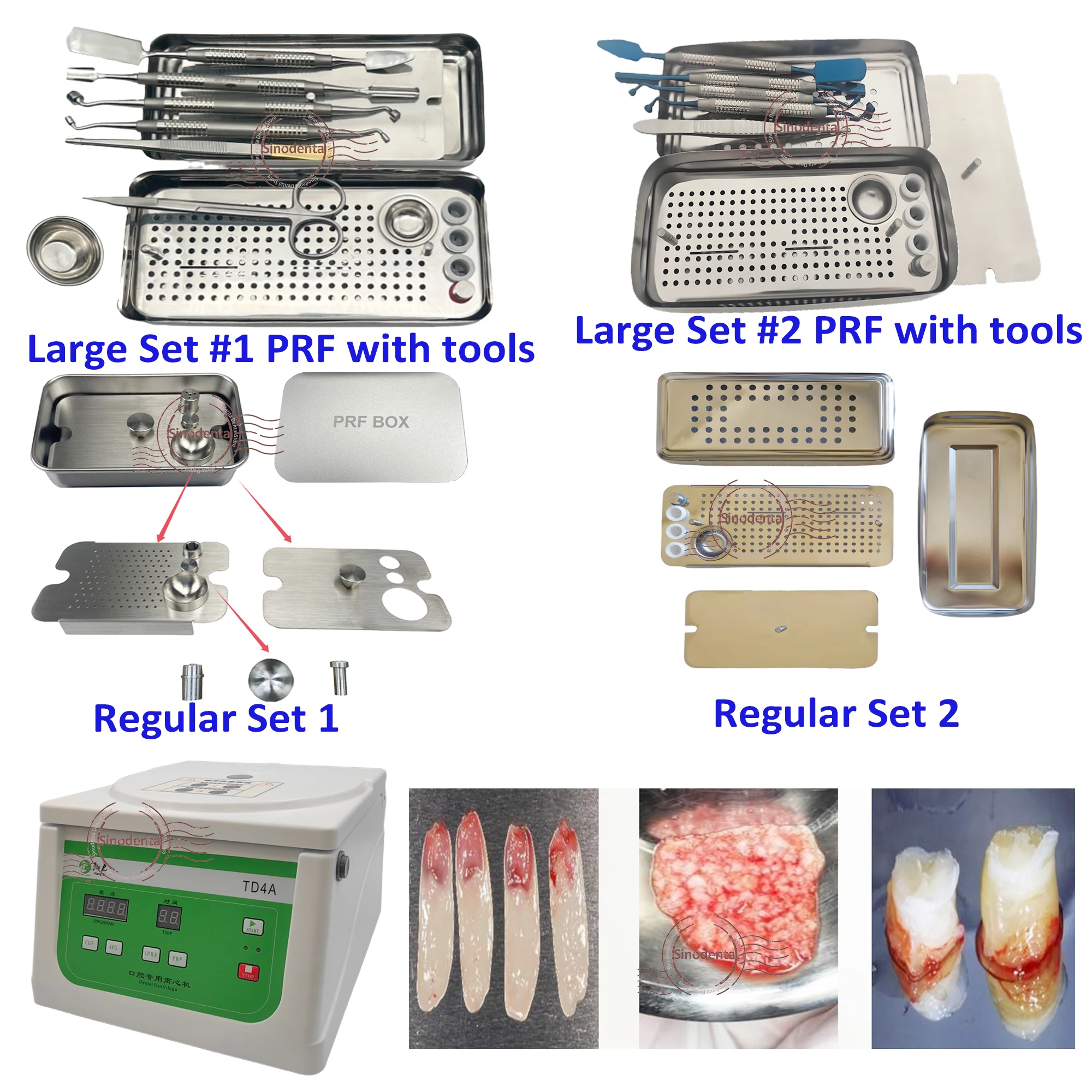 

Dental PRF CGF Box Platelet Rich Fibrin Tools Box Set Bone Graft Dental Centrifuge for Implant PRF CGF Membrane Surgery Used