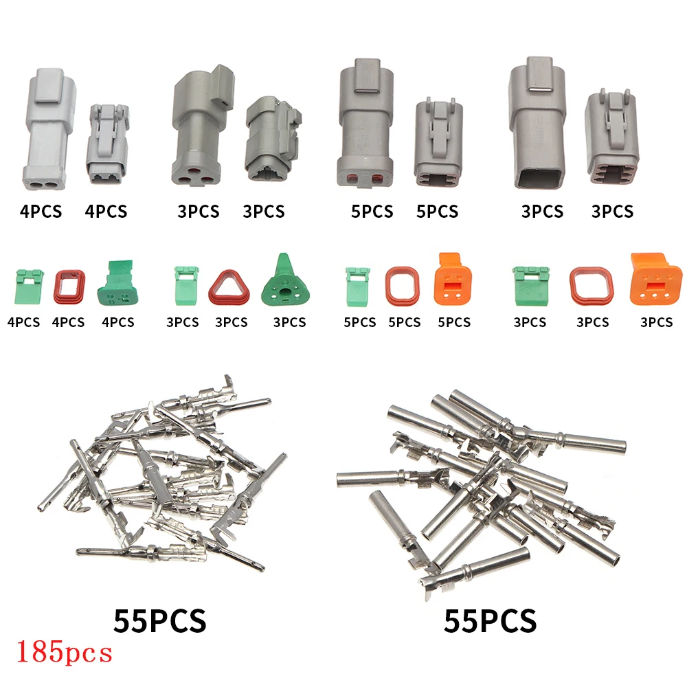 Deutsch DT conector impermeável do fio, plugue elétrico do carro, chicote de caminhão, 445 185 85Pcs