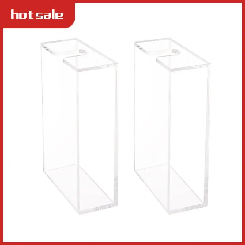 

A33R-2PCS Transparent Desk Stand Acrylic Desktops Storage Containers For Office And School Restaurant Tissue Holder