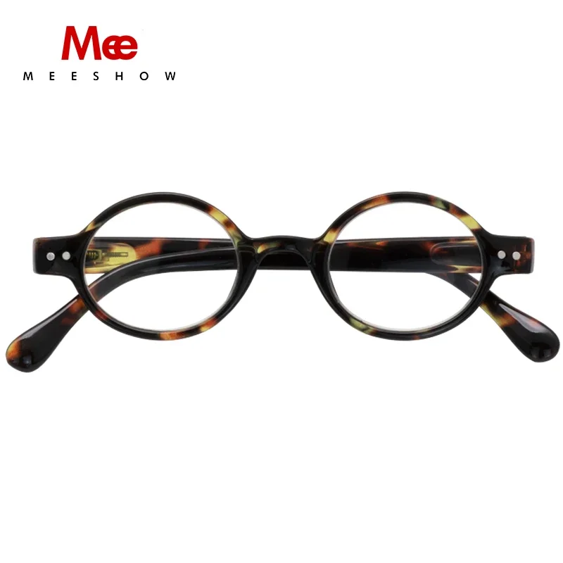 Meeshow new Reading Glasses Circle Round Eyeglasses for Man Stylish Winter Presbyopia glasses protable reader +1.5 Eyewear 1730