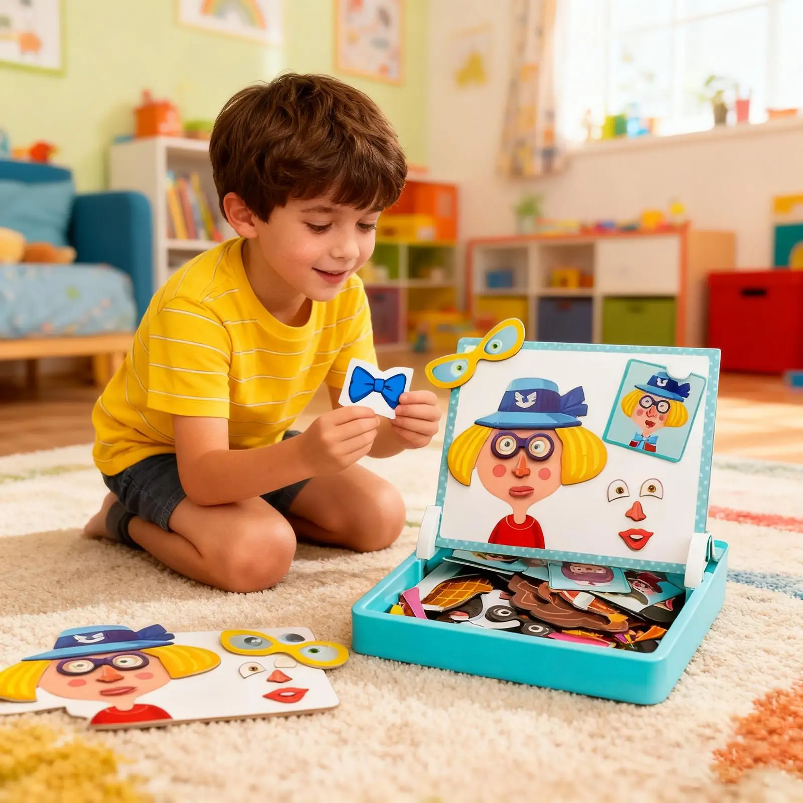 Quebra-cabeça de viagem dupla face jogos de tabuleiro fazenda quebra-cabeças crianças brinquedos de atividade para meninas da criança crianças pré-escolar carro de viagem de estrada