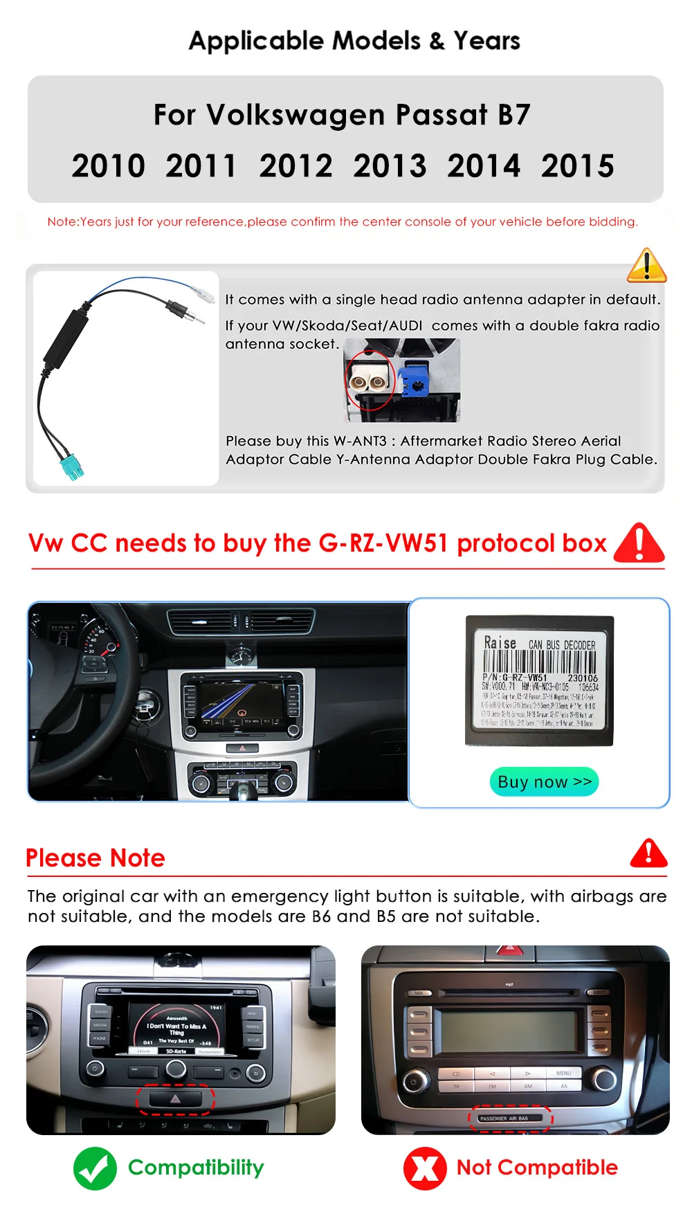 AURAAI X100 Android Auto Intelligente Bildschirm für Volkswagen Passat B6 B7 2010-2015 Auto CarPlay RDS DSP SWC GPS AI Sprachsteuerung – Detail 2