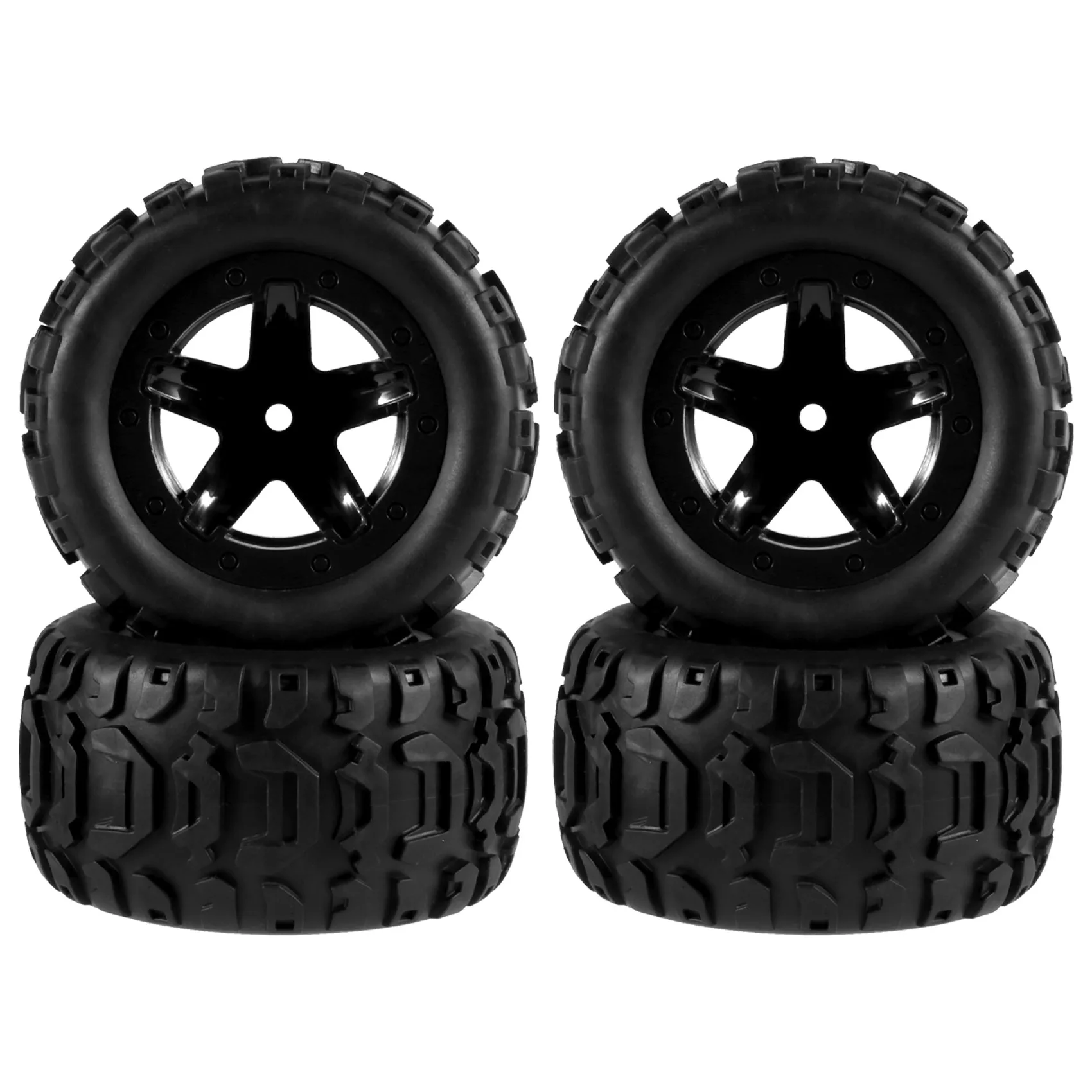 

KKZ-4Pcs Large Tire Widening Tyre Wheel for WLtoys 144001 124016 124018 124019 12428 Haiboxing 16889 RC Car Upgrade Parts,2