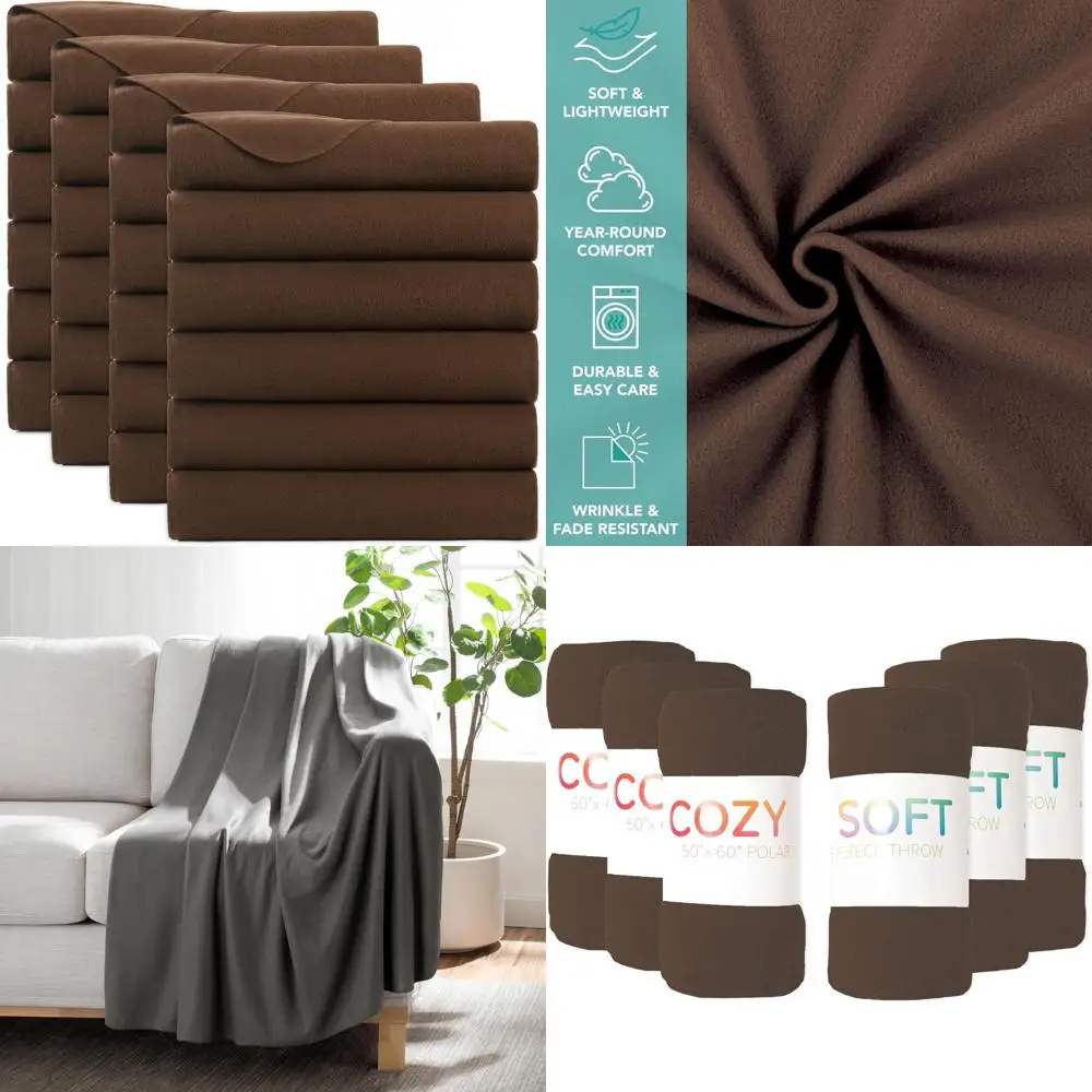 

Ультрамягкие флисовые одеяла оптом — упаковка из 24 штук — уютный плед для автомобиля, кемпинга, дивана, офиса, улицы, домашнего использования