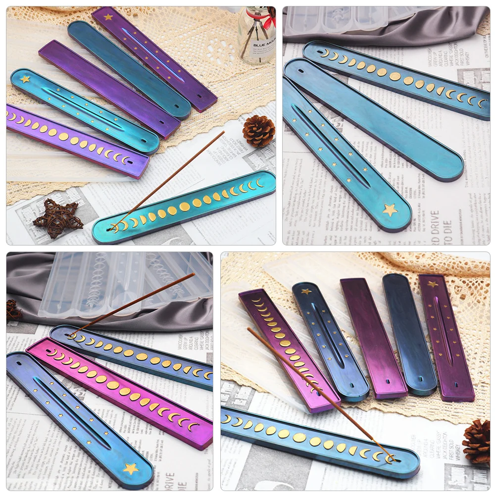 

1Pcs Silicone Incense Stick Support Mold Moon Star Casting Design DIY Epoxy Mould Craft Tool for Homemade Aromatherapy