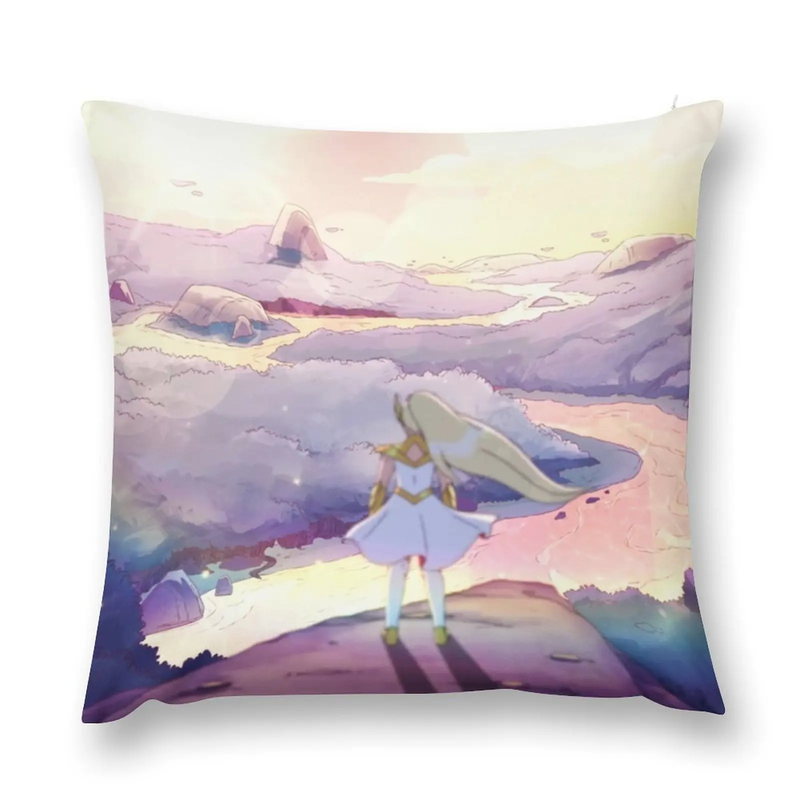 

She-Ra Looking Over Etheria Throw Pillow Custom Cushion sleeping pillows pillow