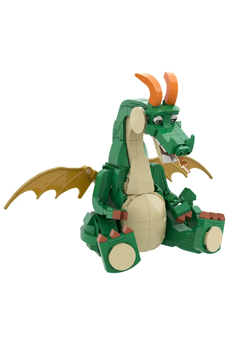 

MOC-210783 милый дракон, модель кирпича, зеленый милый дракон, строительные блоки, огненный дракон, сделай сам, сборные игрушки, подарки на день рождения для детей