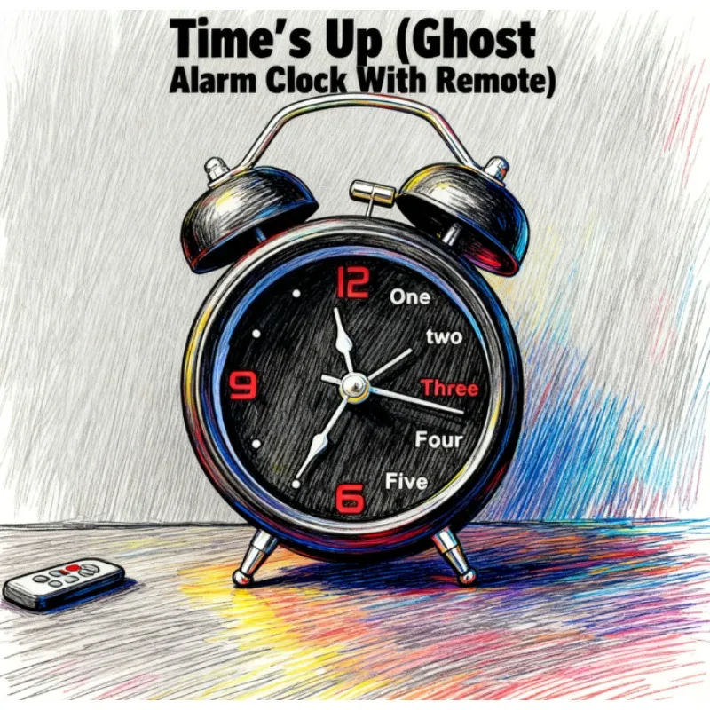 Time's Up Ghost-wekker met afstandsbediening Magic Prediction Prop voor gedachte lezen Mentalisme Podium Close Up Illusion Goocheltruc