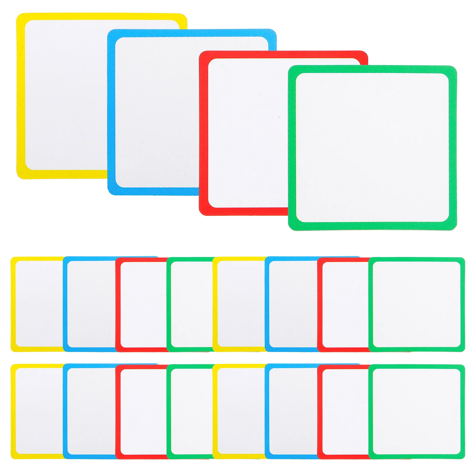 

16 Pcs Magnetic Blank Card Dry Erase Labels Colored Magnets for Whiteboard Soft